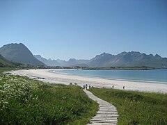 Ramberg beach in Flakstad.