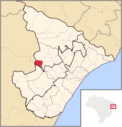 Location of Pinhão in Sergipe