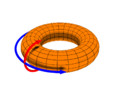 A two dimension torus, a donut.