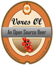 Original Free Beer 1.0 label "Vores øl" (2004)