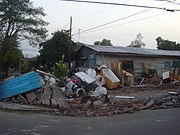 Structural damage caused by the earthquake