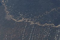 Argentina, parte del delta y la llanura de inundación del río Paraná.