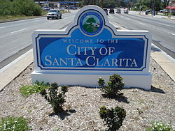 Santa Clarita welcome sign