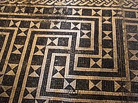 Swastika on a Roman mosaic in Veli Brijun, Croatia.