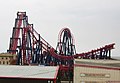 The Traumatizer roller coaster at Pleasureland Southport. Fortunately it was closed that day.