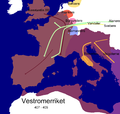 Western Roman Empire (395–476/480 AD) in 409 AD.