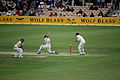 Aaron Redmond hitting a six off Nathan Hauritz in the second Test (photo 2 of 3).