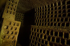 Etruscan columbarium at Cava Buia, Blera, Italy.