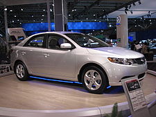 Production Kia Forte at the Toronto Auto Show 2009