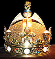 Replica of the crown designed for the Finnish monarch, who never reigned. A contemporary crown was never crafted, but the replica was made from original drawings in the 1980s.[9]