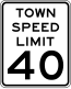 Town speed limit, New York state.