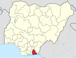 Location of Asanga Town in Akwa Ibom State