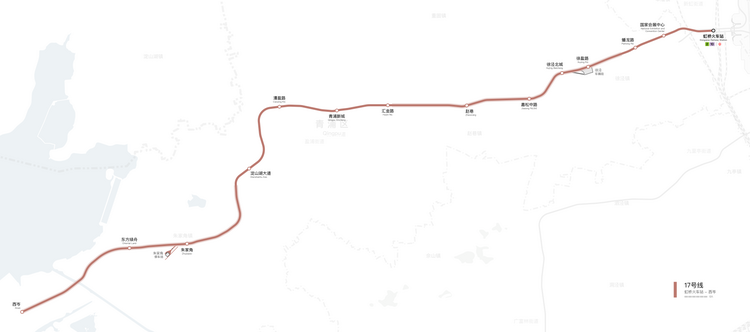 上海轨道交通17号线线路图