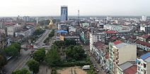 Downtown Yangon, facing Sule Pagoda and Hlaing River