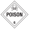 A diagonal placard with warning poison