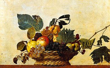 Quince in a fruit basket Caravaggio, 1597–1600