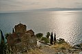 The church of St. John at Kaneo high above the lake