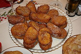 Rabanadas, typical Christmas dessert