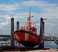 De nuevo la Salvamar Rigel, aquí en el varadero del Puerto de Santander (Cantabria).