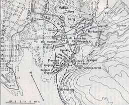 Map of medieval Oslo, by Amund Helland