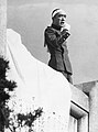 Image 7Yukio Mishima giving a speech during his 1970 coup attempt at the Japan Ground Self-Defense Force building (from History of Tokyo)