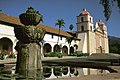 Image 53Mission Santa Barbara, founded in 1786, was the first mission to be established by Fermín de Lasuén. (from History of California)