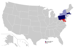 Location of teams in {{{title}}}