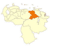 Location of Anzoátegui State