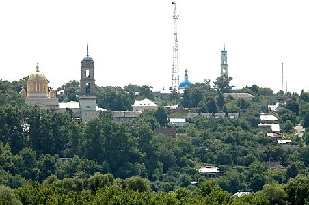 Вид центральной части города с противоположного берега Оки