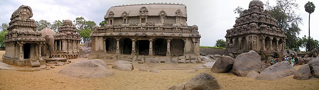 Panoramic view of sculptures