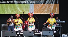 Mahotella Queens, 2010 Left to right: Nobesuthu Mbadu, Hilda Tloubatla, Mildred Mangxola