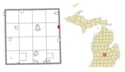 Location within Clinton County