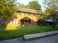 The Students' Union building (Ty Ceredig) containing the Old Bar