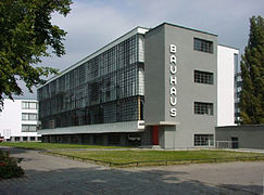 The Bauhaus school building in Dessau, Germany.