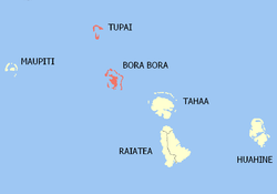 Location of the commune (in red) within the Leeward Islands