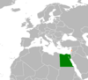 Location map for Egypt and Lebanon.