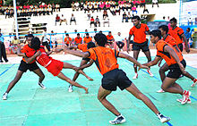 A game of kabaddi at the Asian Games.