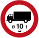 No trucks weighing over 10 tonnes