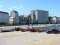 Vista de la ciudad desde la entrada del puerto