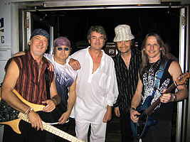 Deep Purple in 2004. L-R: Roger Glover, Ian Paice, Ian Gillan, Don Airey and Steve Morse