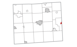 Location within Lenawee County