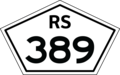 RS-389 state highway shield in Rio Grande do Sul