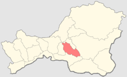 Location of Tandinsky District in the Tuva Republic