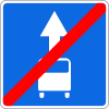 End of a lane for buses