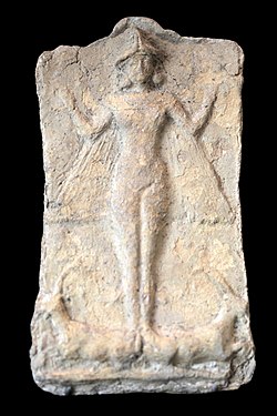 Terracotta relief of Ishtar with wings from Larsa (second millennium BC)