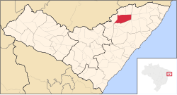 Location of União dos Palmares in the State of Alagoas