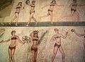 Image 31So-called "Bikini Girls" mosaic from the Villa del Casale, Roman Sicily, 4th century (from Roman Empire)