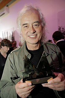 Jimmy Page at Mojo Awards 2008.