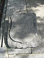 Marian Booth's memorial tablet on her parents' grave