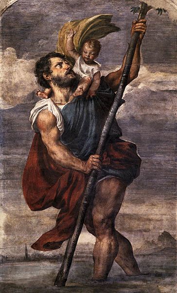 Archivo:Tiziano, san Cristoforo.jpg